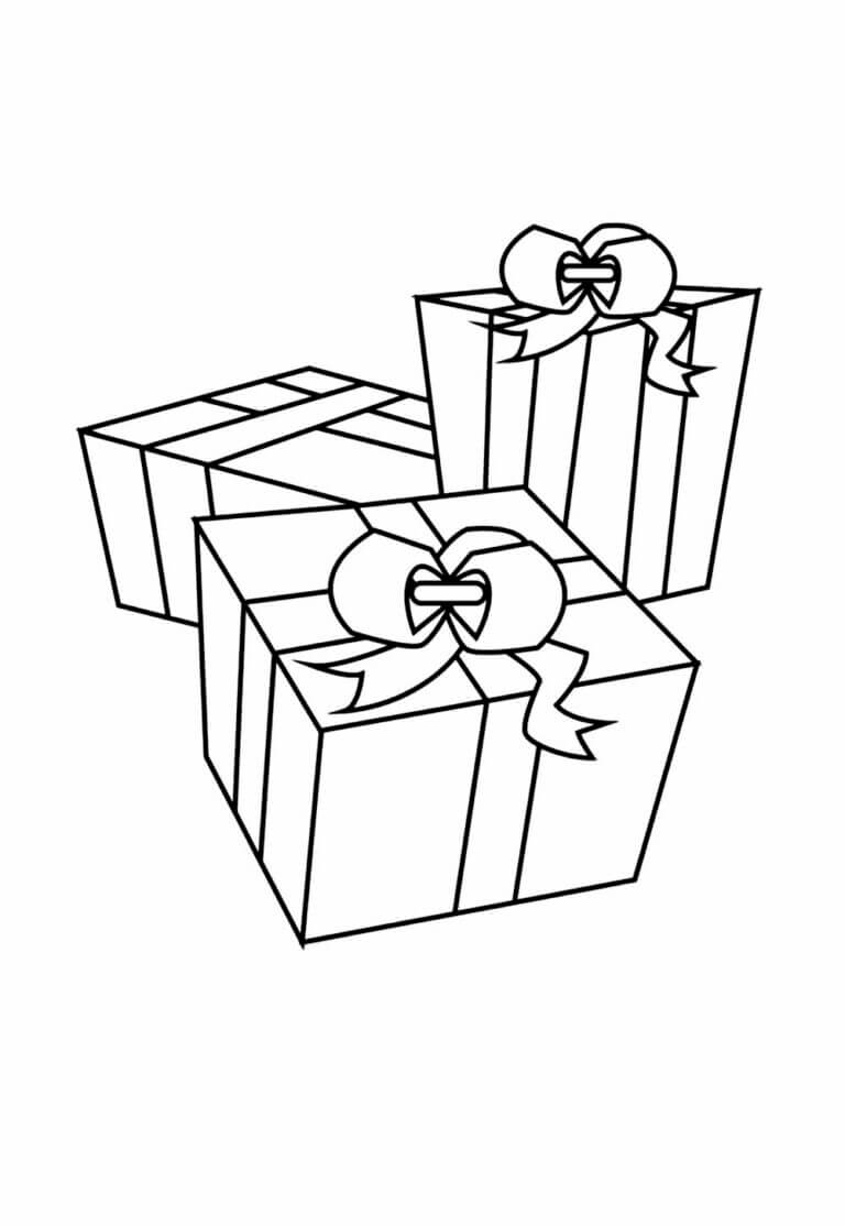 Desenho de Presentes de Natal para imprimir