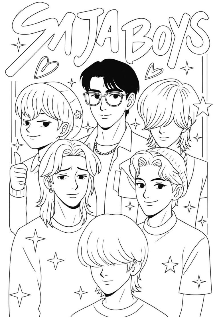 Desenho de Saja Boys para imprimir