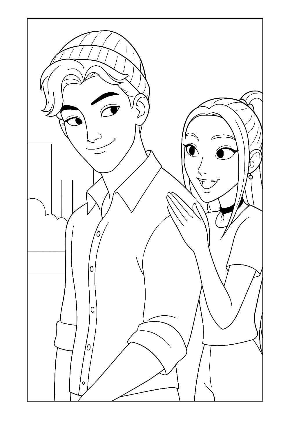 Desenho de Saja Boys para imprimir