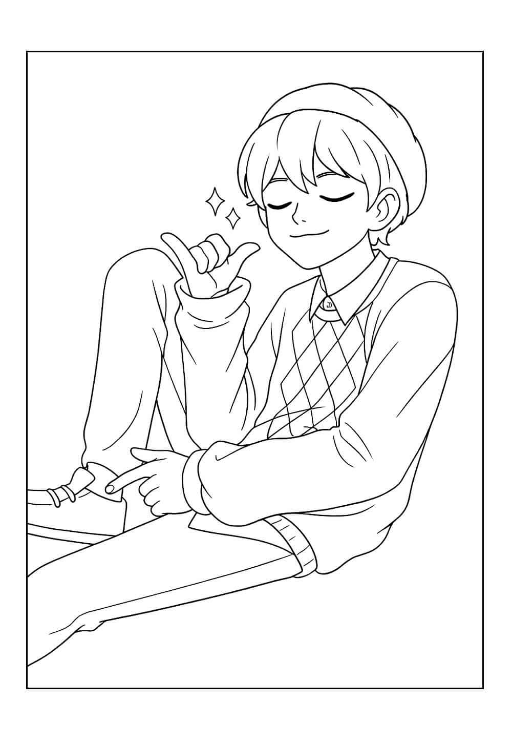 Desenho de Saja Boys para imprimir