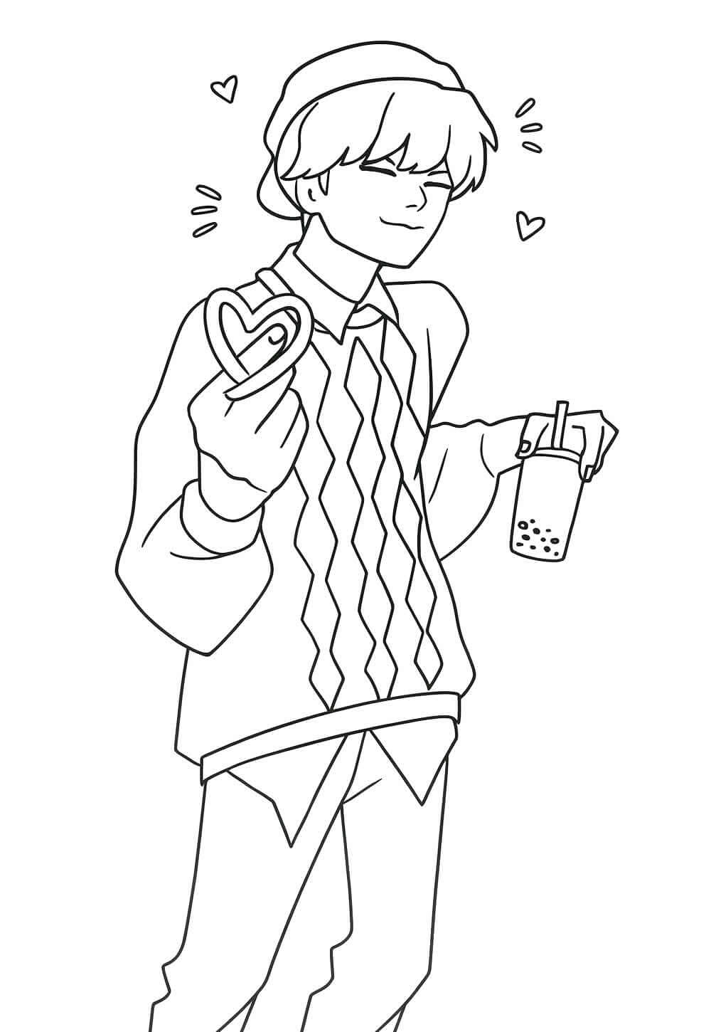 Desenho de Saja Boys para imprimir