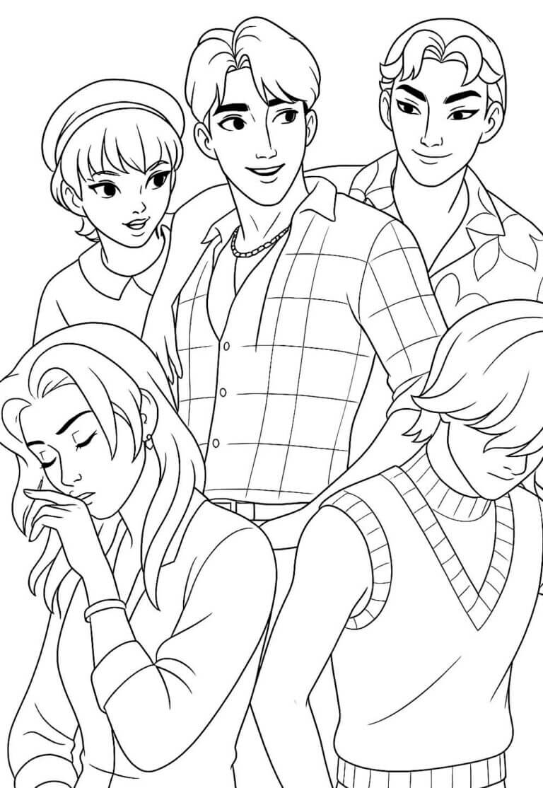 Desenho de Saja Boys para imprimir
