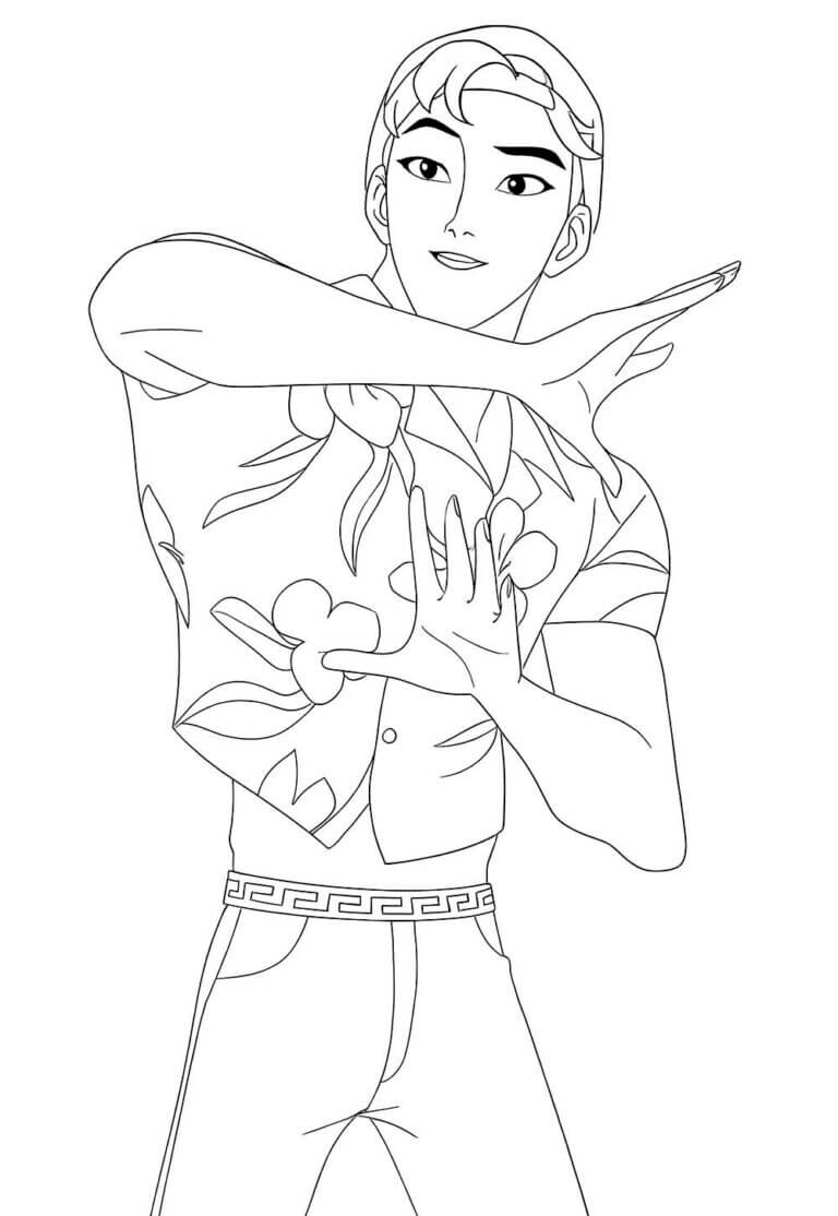 Desenho de Saja Boys para imprimir