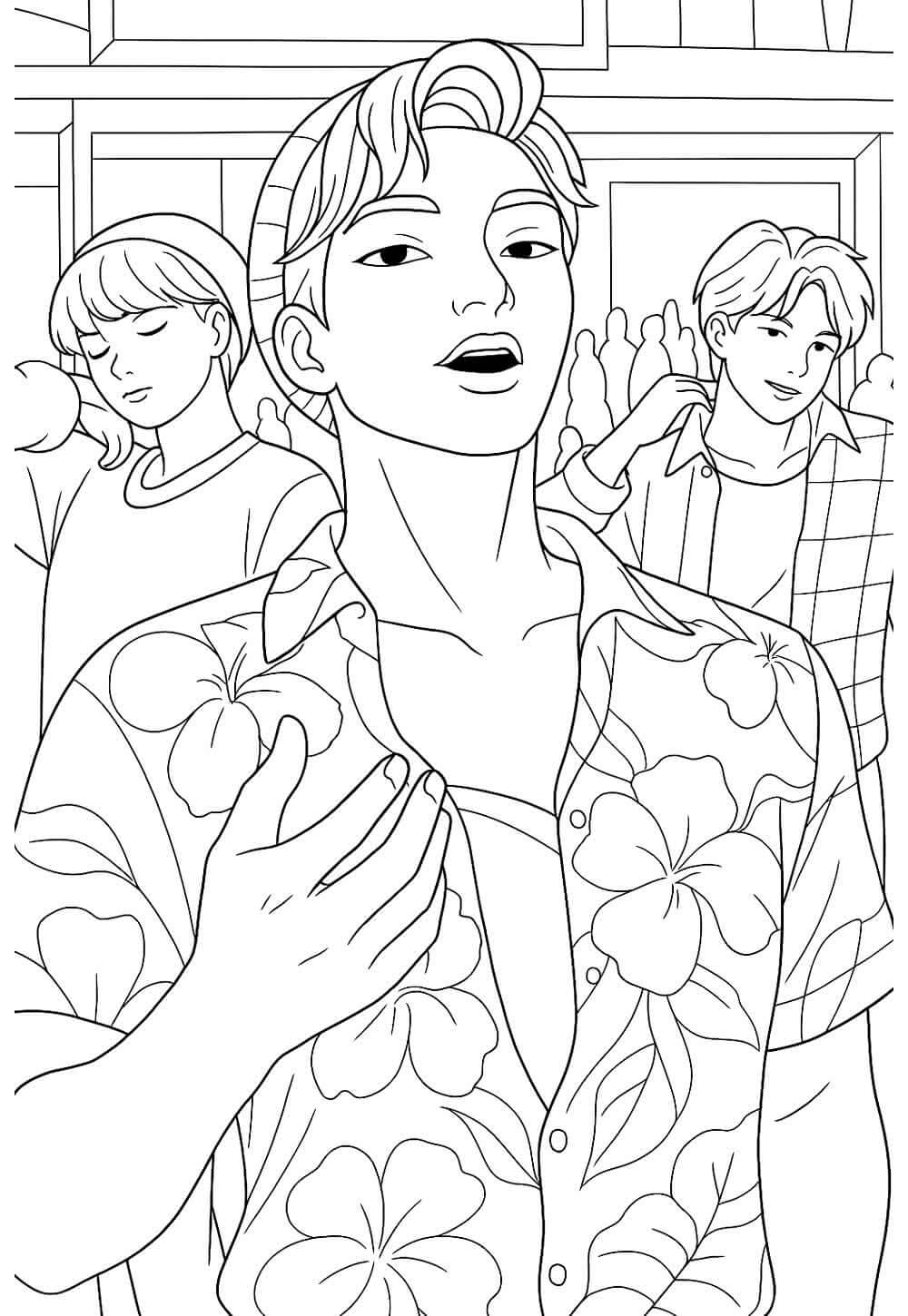 Desenho de Saja Boys para imprimir