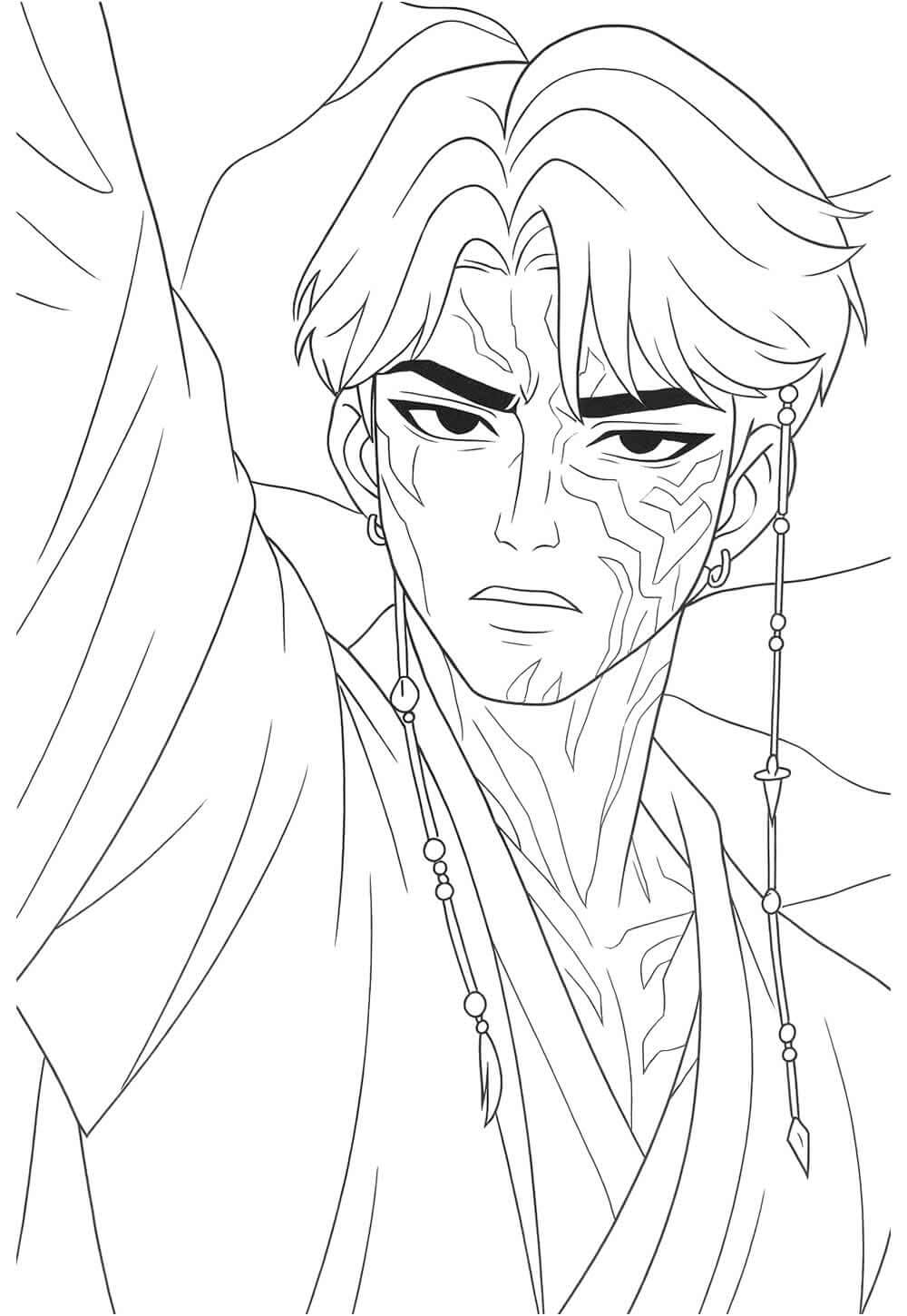 Desenho de Saja Boys para imprimir