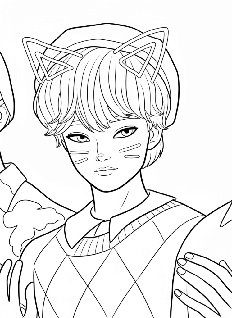 Desenho de Saja Boys para imprimir