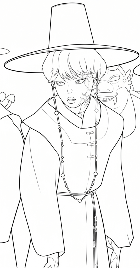 Desenho de Saja Boys para imprimir
