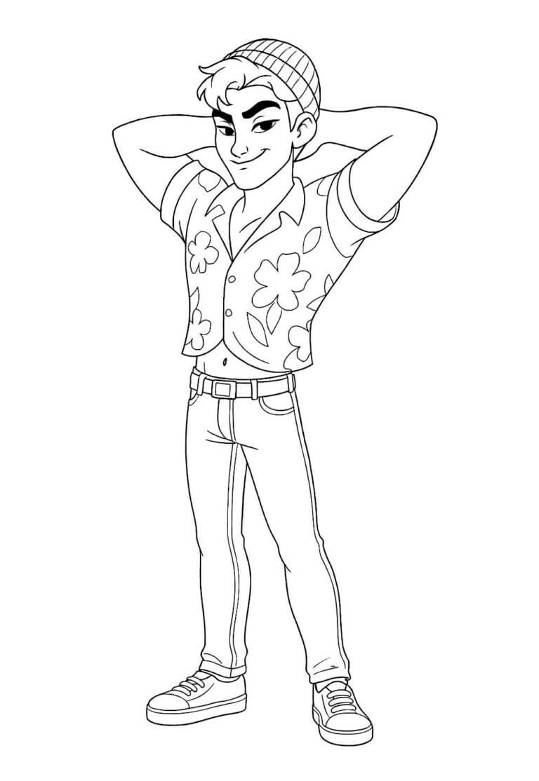 Desenho de Saja Boys para imprimir