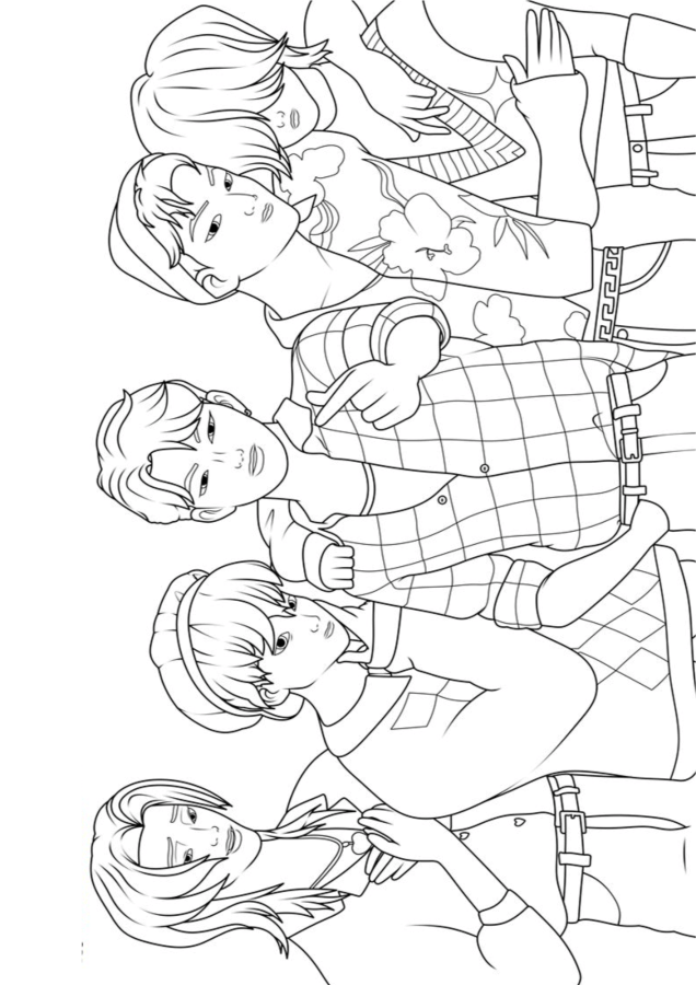 Desenho de Saja Boys para imprimir