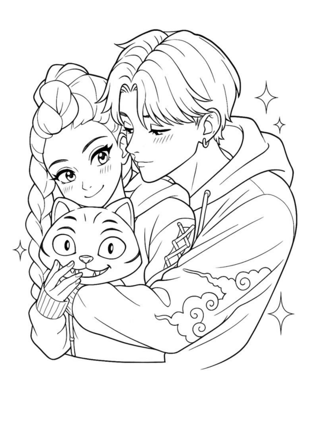 Desenho de Saja Boys para imprimir