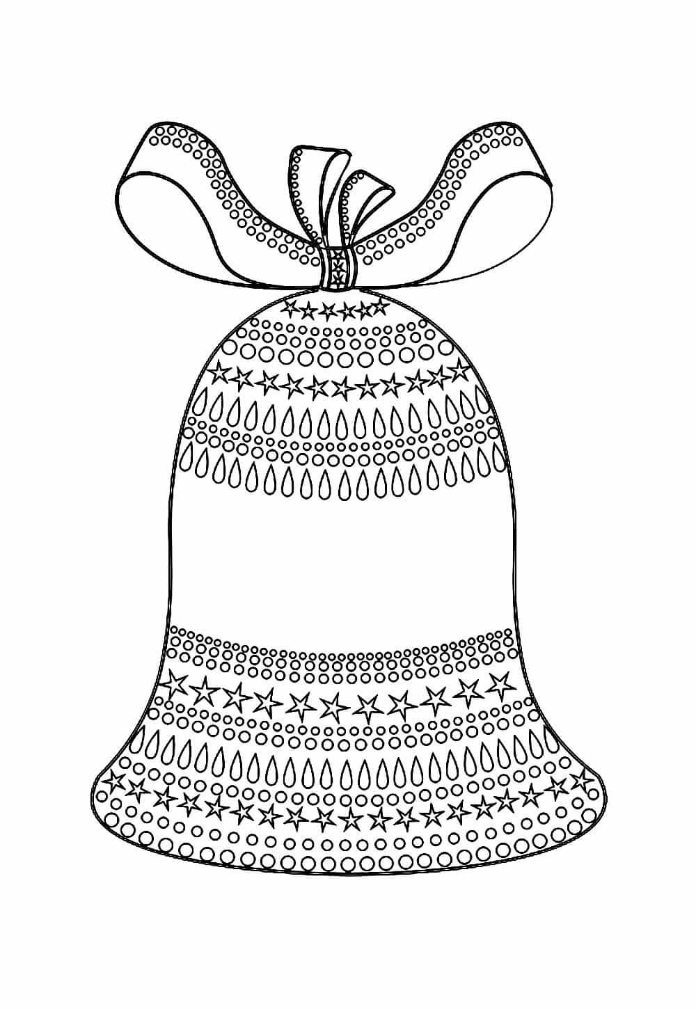 Desenho de Sino de Natal para imprimir