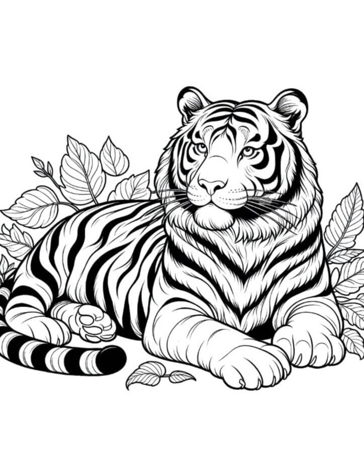Desenho de Tigre para imprimir