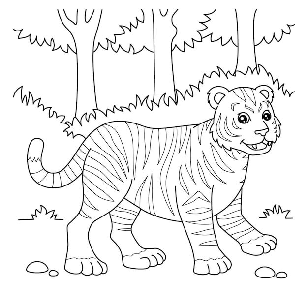 Desenho de Tigre para imprimir