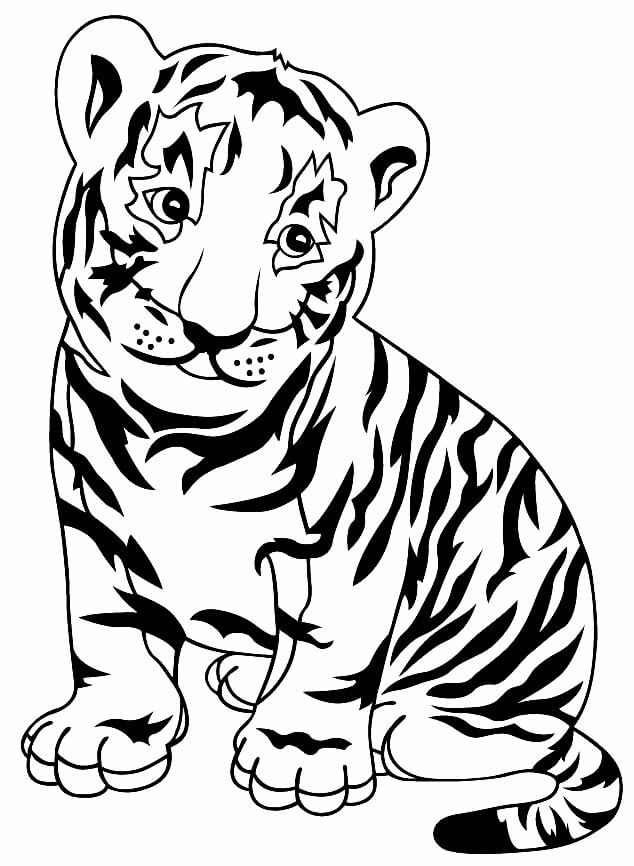 Desenho de Tigre para imprimir