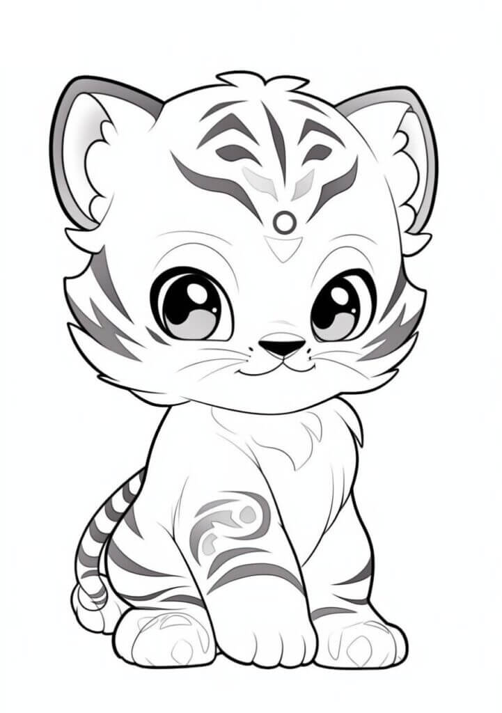 Desenho de Tigre para imprimir