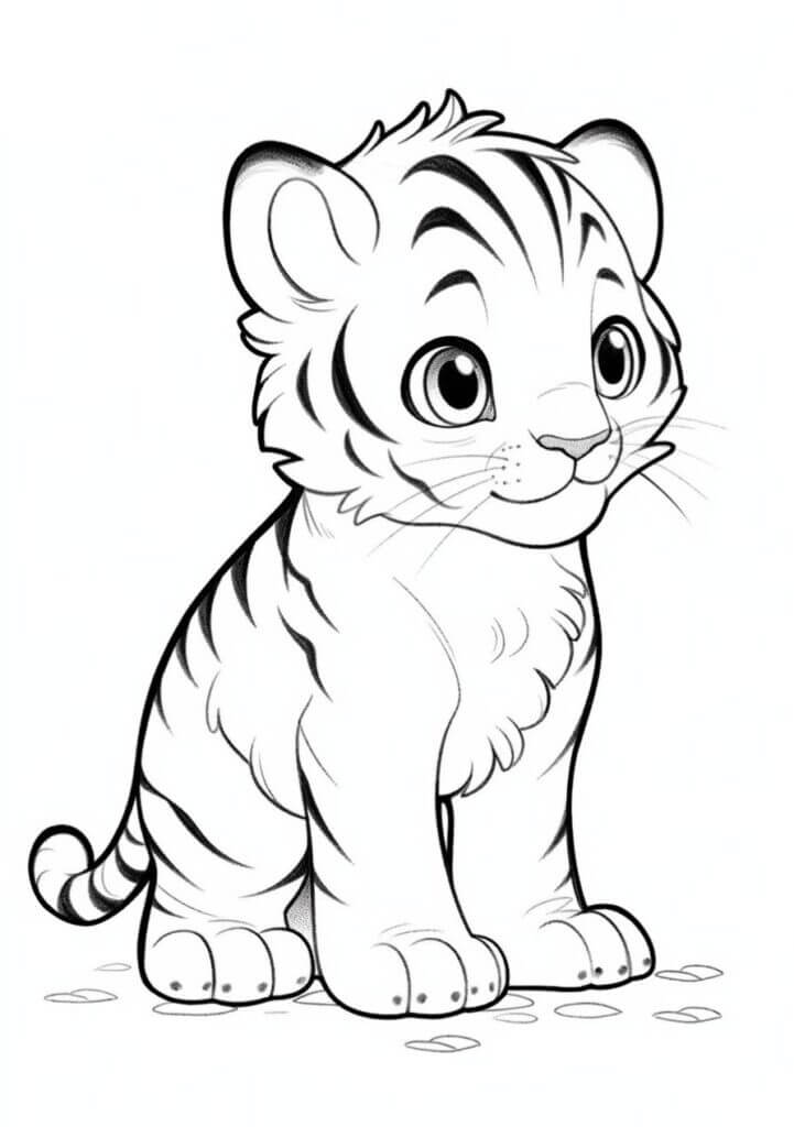 Desenho de Tigre para imprimir