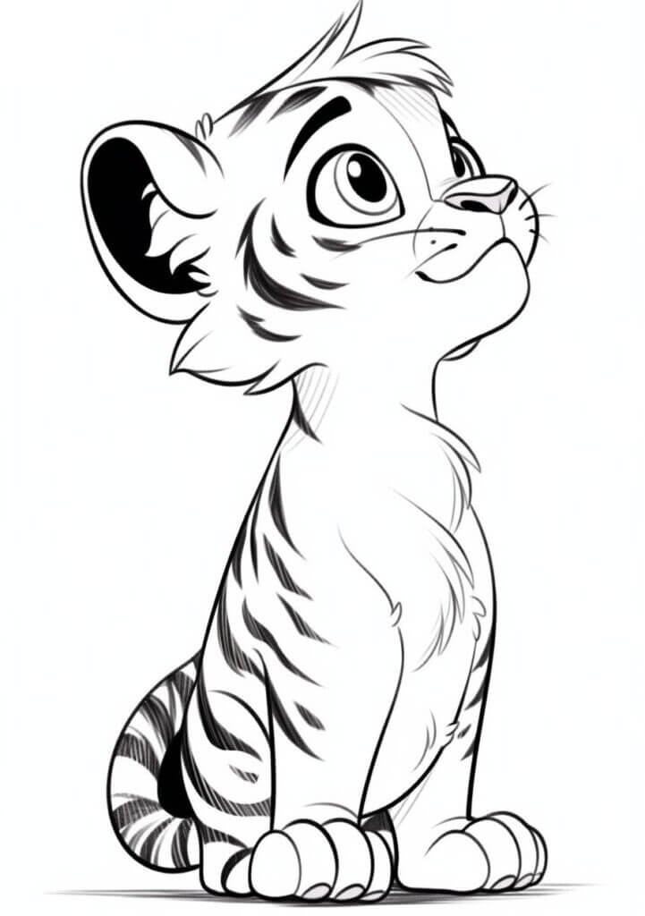 Desenho de Tigre para imprimir