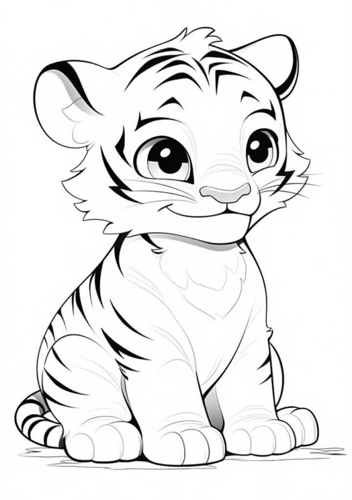 Desenho de Tigre para imprimir