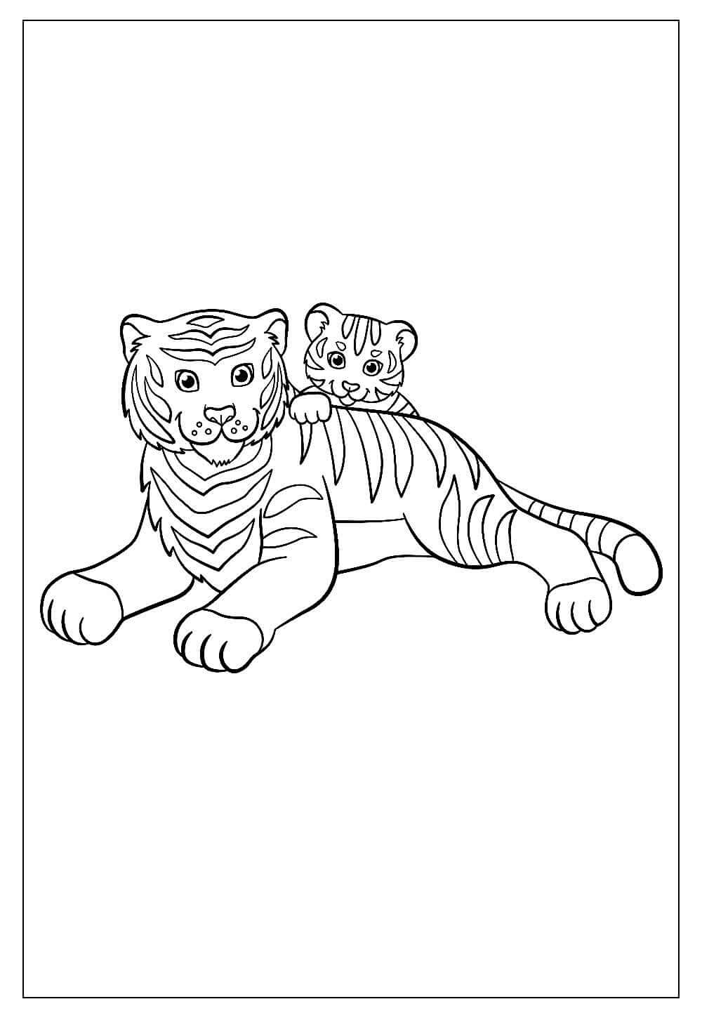 Desenho de Tigre para imprimir