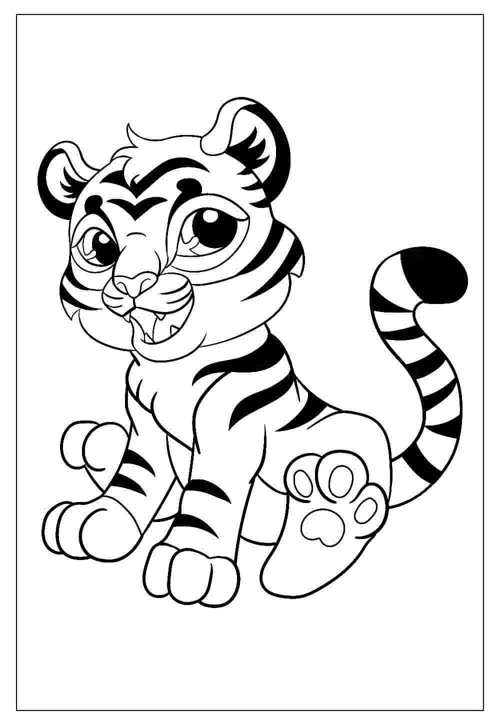 Desenho de Tigre para imprimir