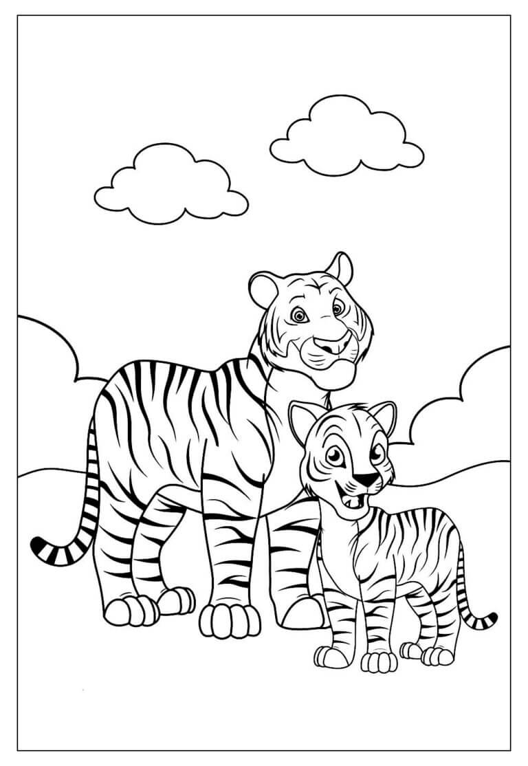 Desenho de Tigre para imprimir
