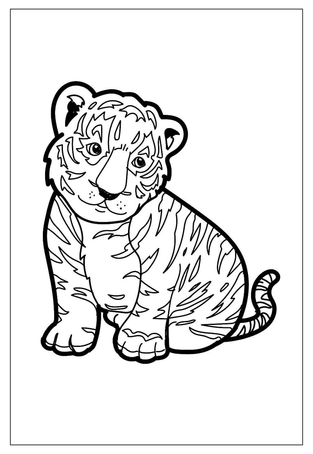 Desenho de Tigre para imprimir