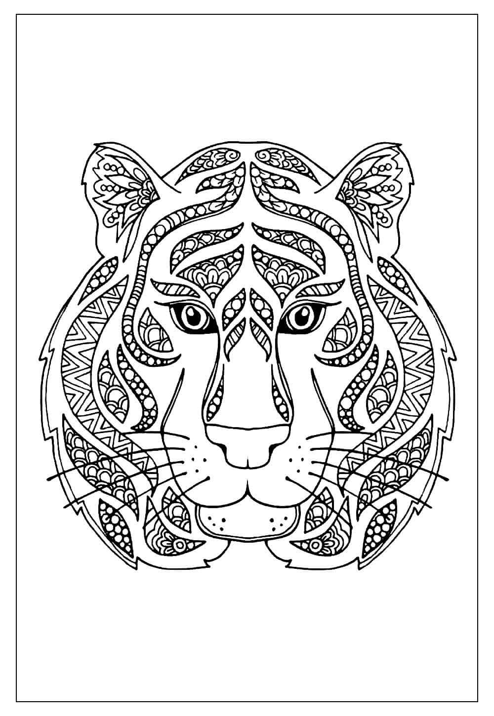 Desenho de Tigre para imprimir