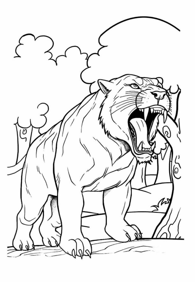 Desenho de Tigre para imprimir
