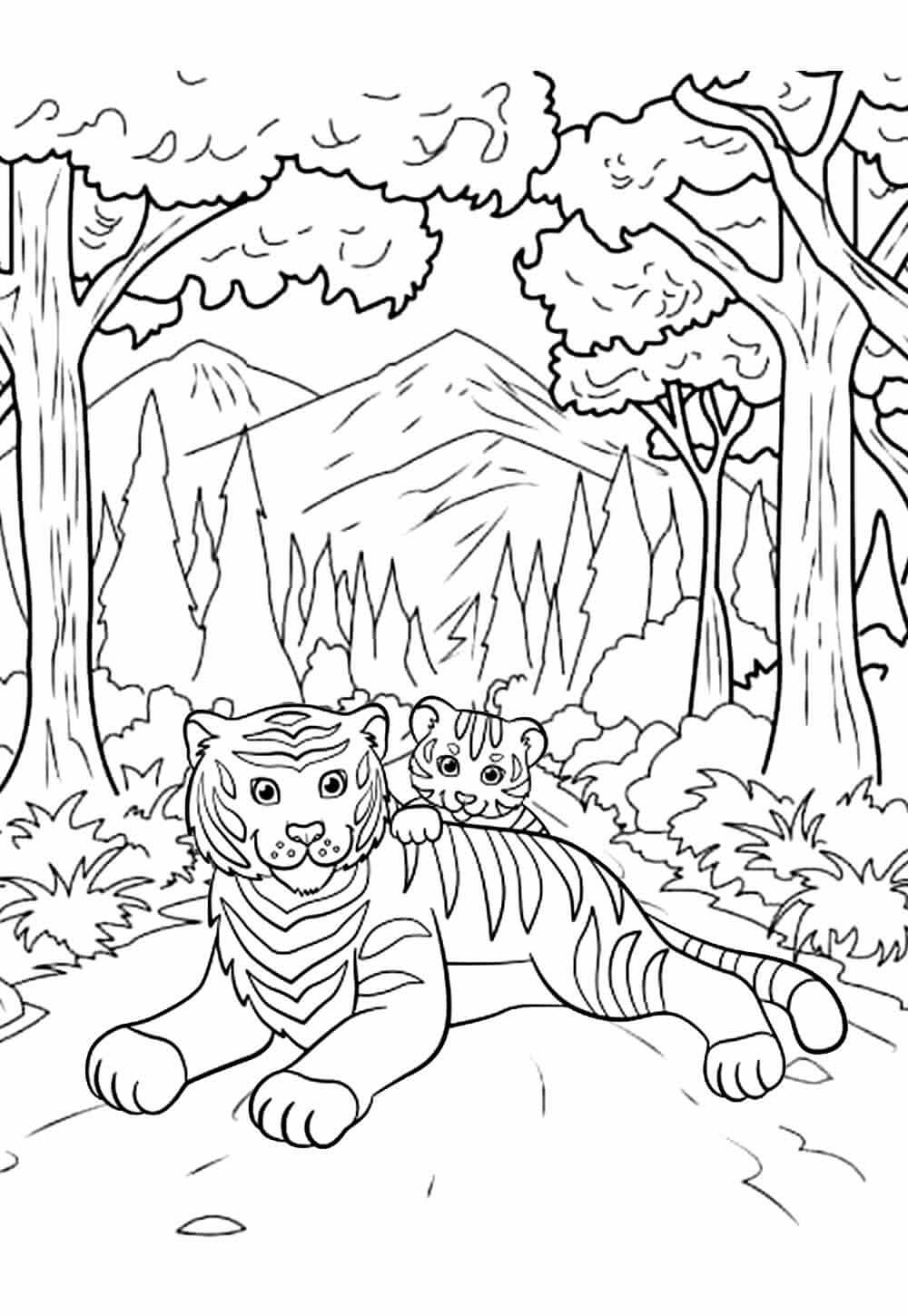 Desenho de Tigre para imprimir