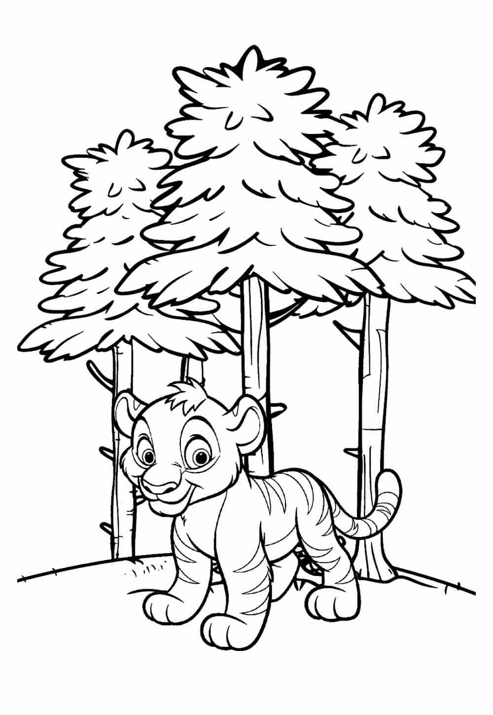 Desenho de Tigre para imprimir