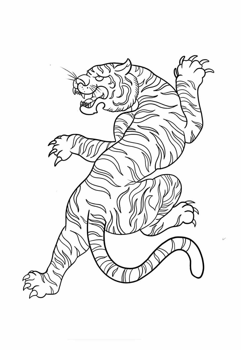 Desenho de Tigre para imprimir