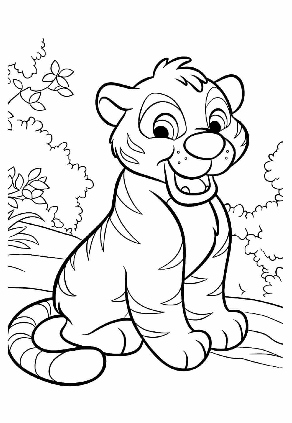 Desenho de Tigre para imprimir