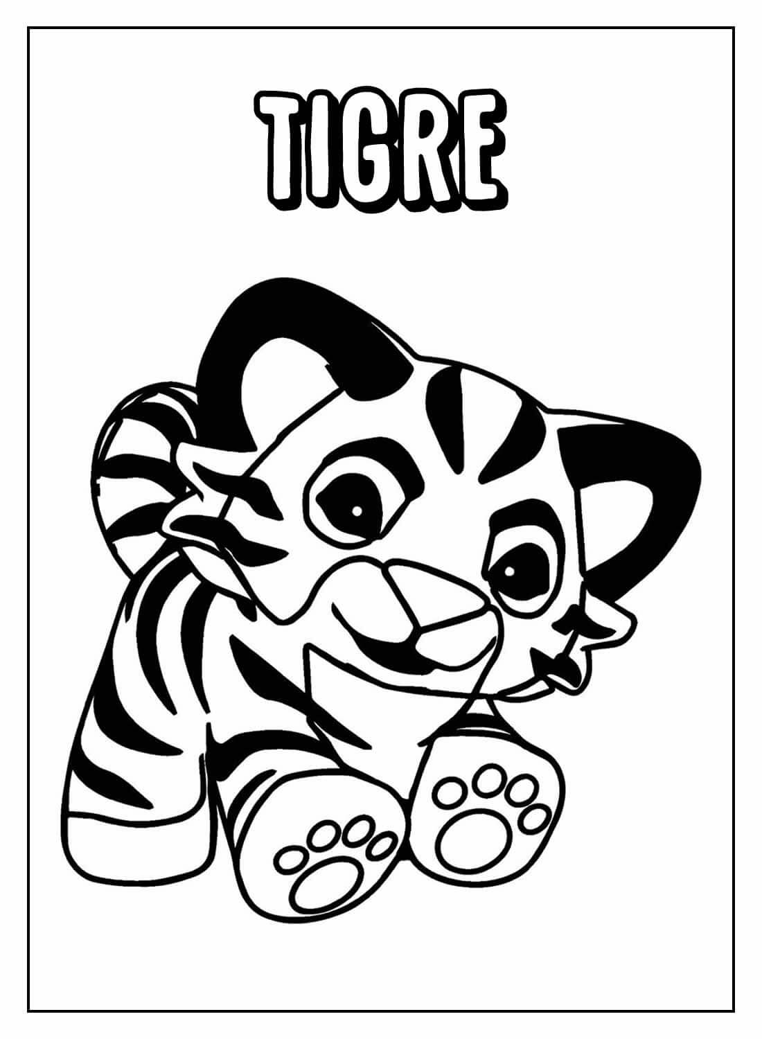 Desenho de Tigre para imprimir