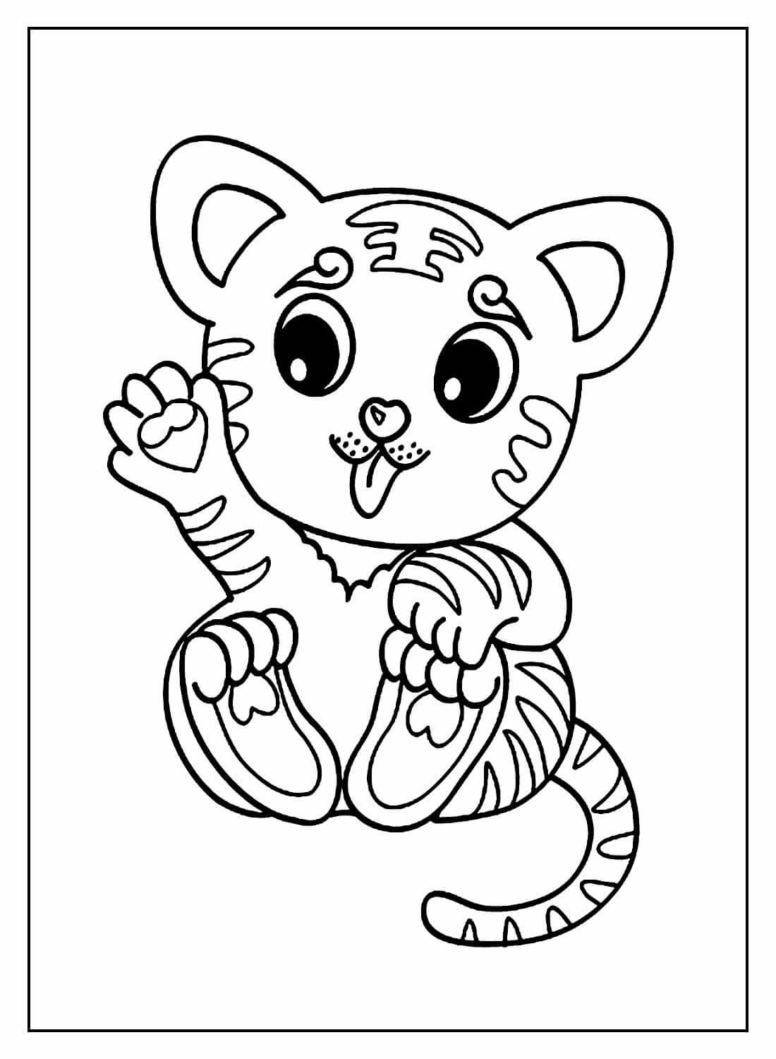 Desenho de Tigre para imprimir