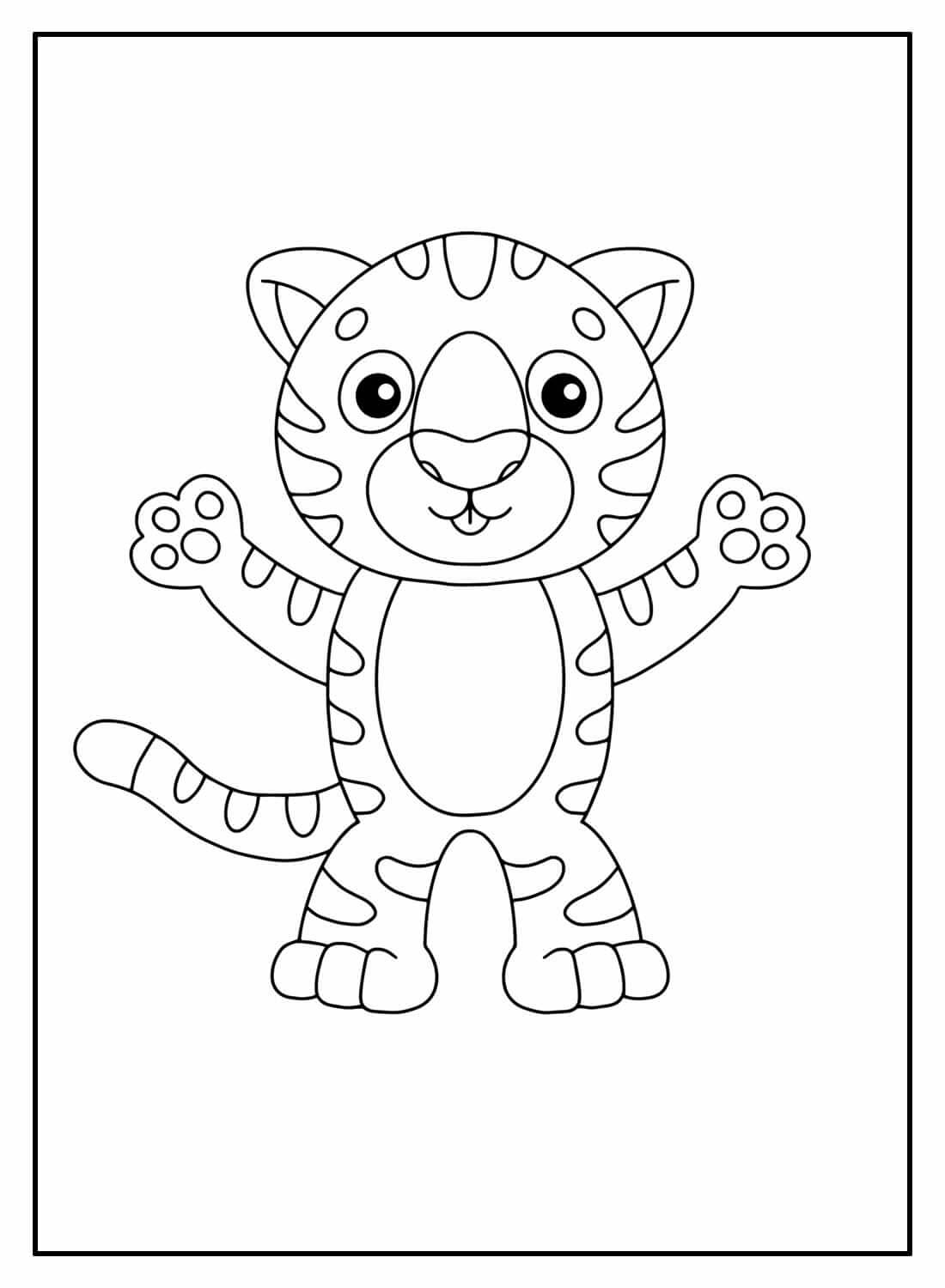 Desenho de Tigre para imprimir