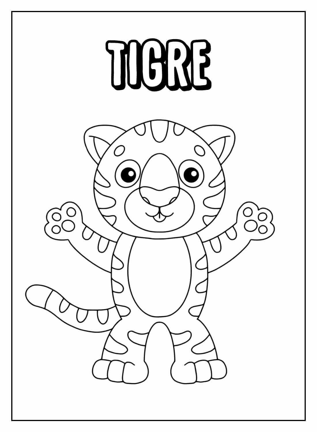 Desenho de Tigre para imprimir