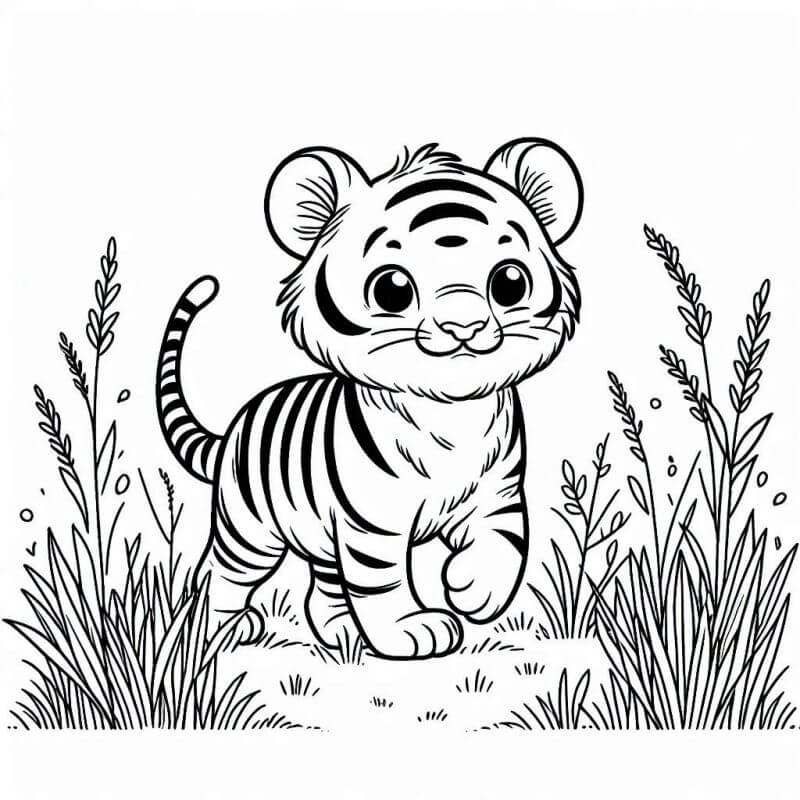 Desenho de Tigre para imprimir