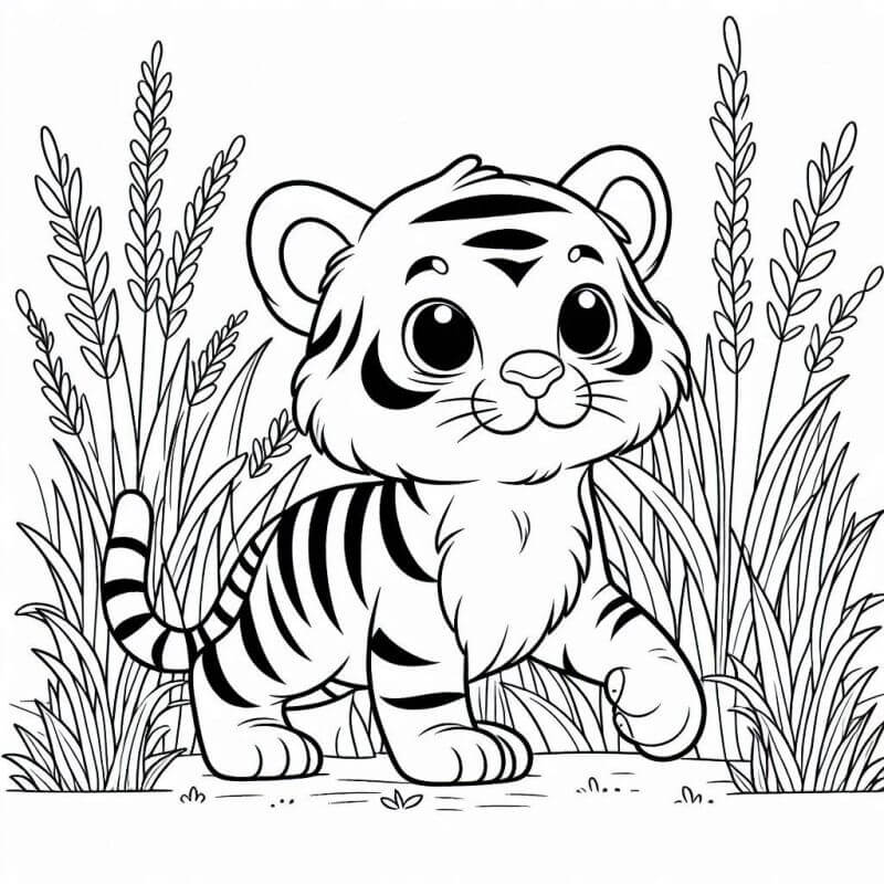 Desenho de Tigre para imprimir