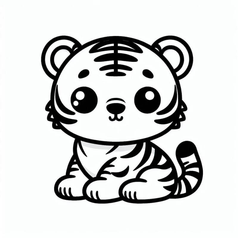 Desenho de Tigre para imprimir