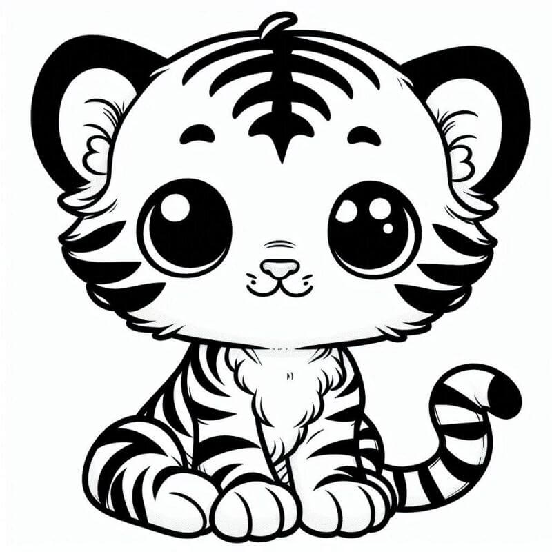 Desenho de Tigre para imprimir