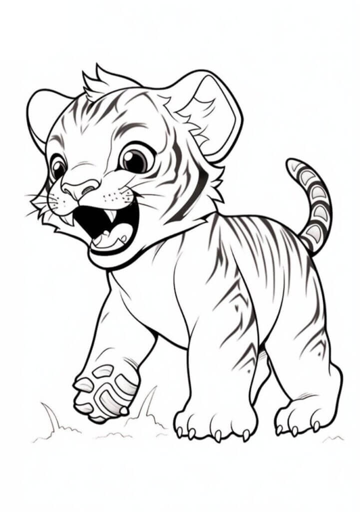 Desenho de Tigre para imprimir