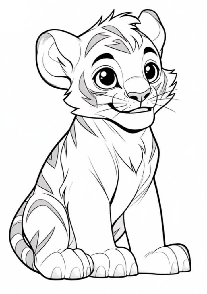 Desenho de Tigre para imprimir