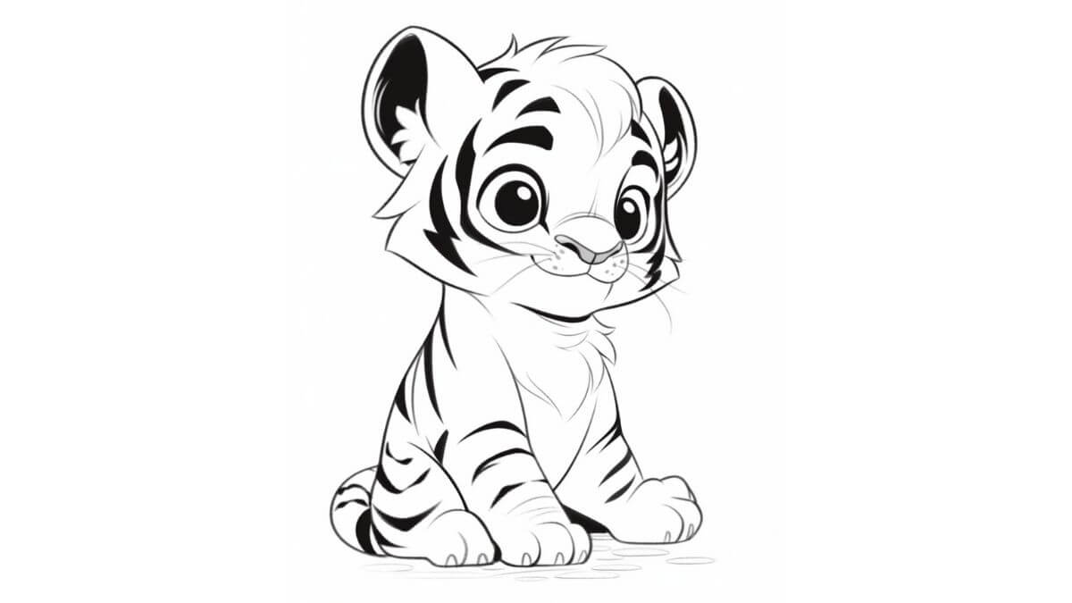 Desenho de Tigre para imprimir