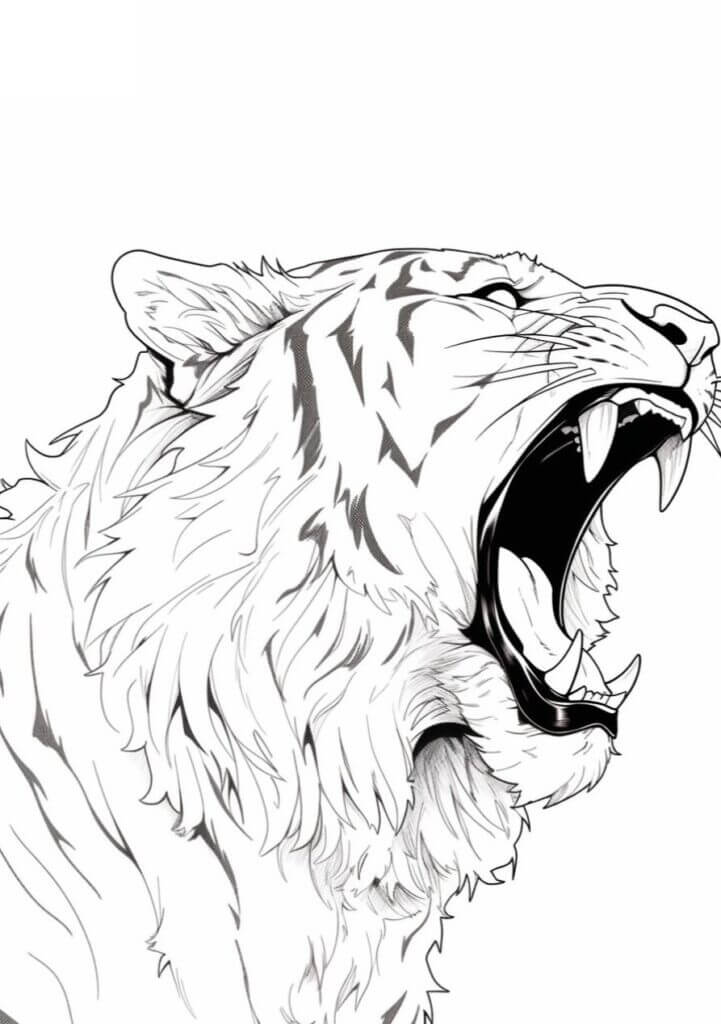 Desenho de Tigre para imprimir
