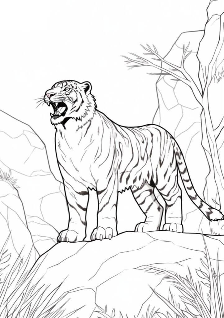 Desenho de Tigre para imprimir