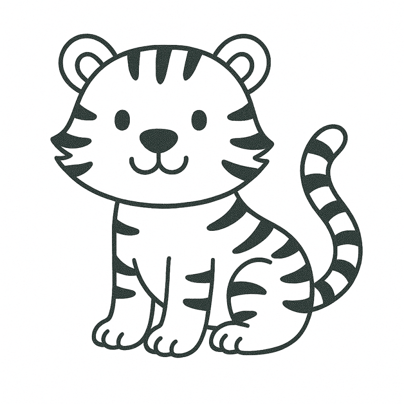 Desenho de Tigre para imprimir