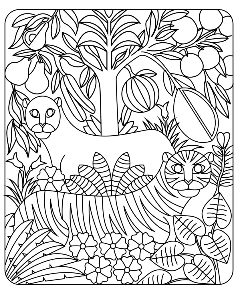 Desenho de Tigre para imprimir
