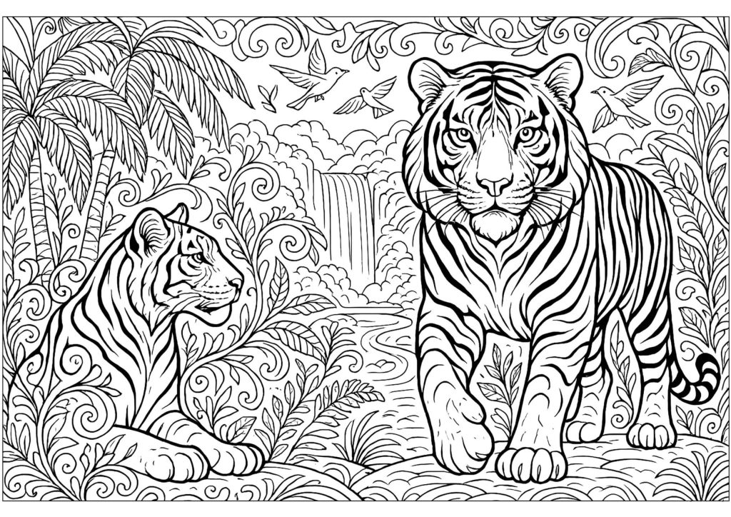 Desenho de Tigre para imprimir