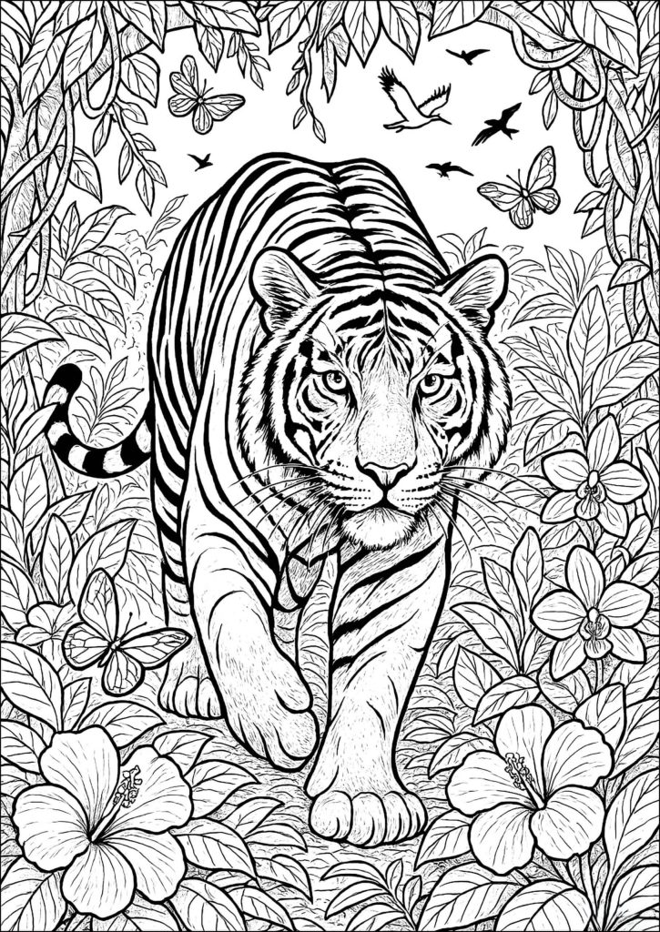 Desenho de Tigre para imprimir