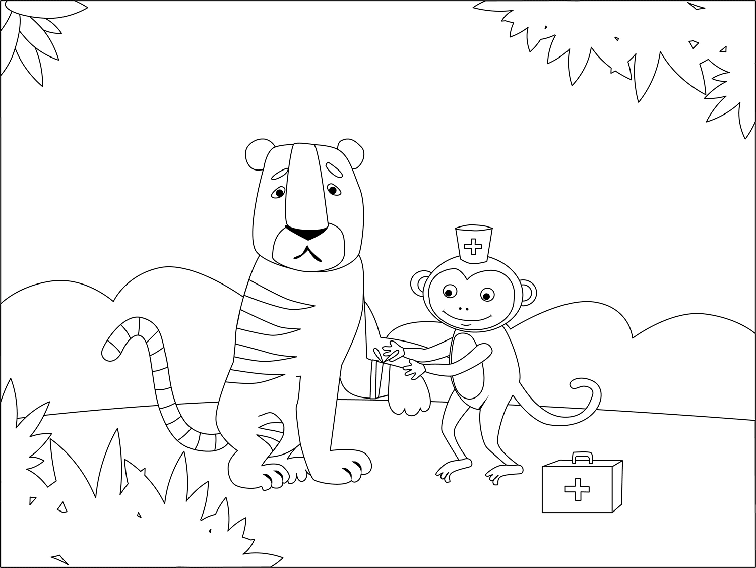 Desenho de Tigre para imprimir